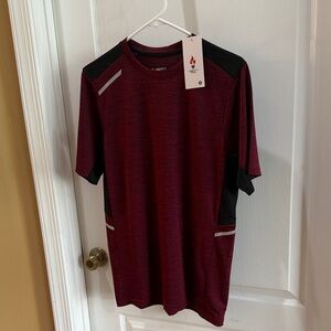 Liberty Burgundy and Black Short Sleeve Tee